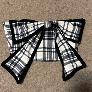 Black and White Plaid Crop Top